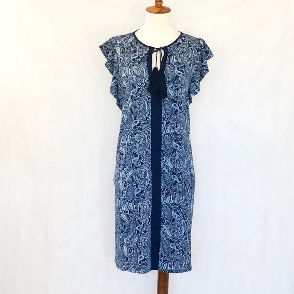 Michael Michael Kors Navy Paisley Pattern Dress - Picture 1 of 8